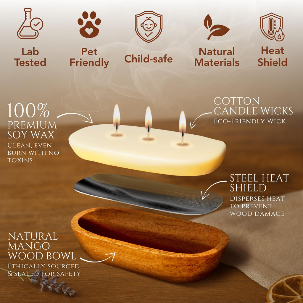 Dough Bowl Candle Co. Warm Cinnamon Buns Soy Candle — 3-Wick, 20 oz