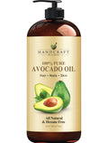 Handcraft Blends Avocado Oil - Cold-Pressed 16 Fl Oz - 100% Pure and Natural - Premium Grade Carrier Oil for Skin and Hair - Hair and Body - Massage - Hexane-Free
