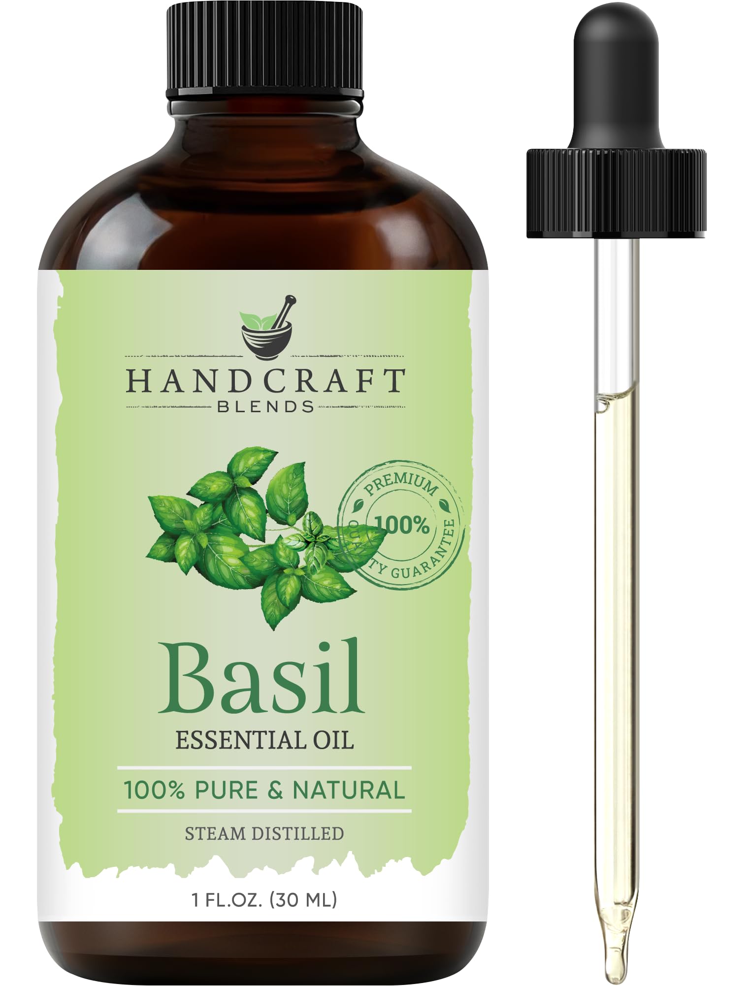 Handcraft Blends Basil Essential Oil – 1 Fl Oz | 100% Pure & Natural