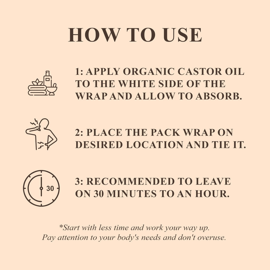 Handcraft Blends Castor Oil Pack Wrap – 16 oz Organic Castor Oil, Reusable & Adjustable