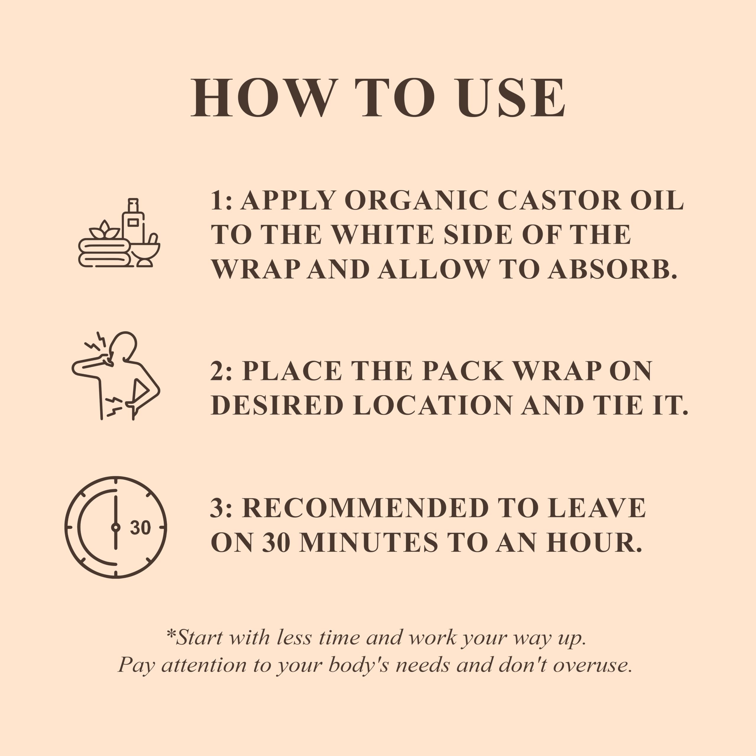 Handcraft Blends Castor Oil Pack Wrap – 16 oz Organic Castor Oil, Reusable & Adjustable