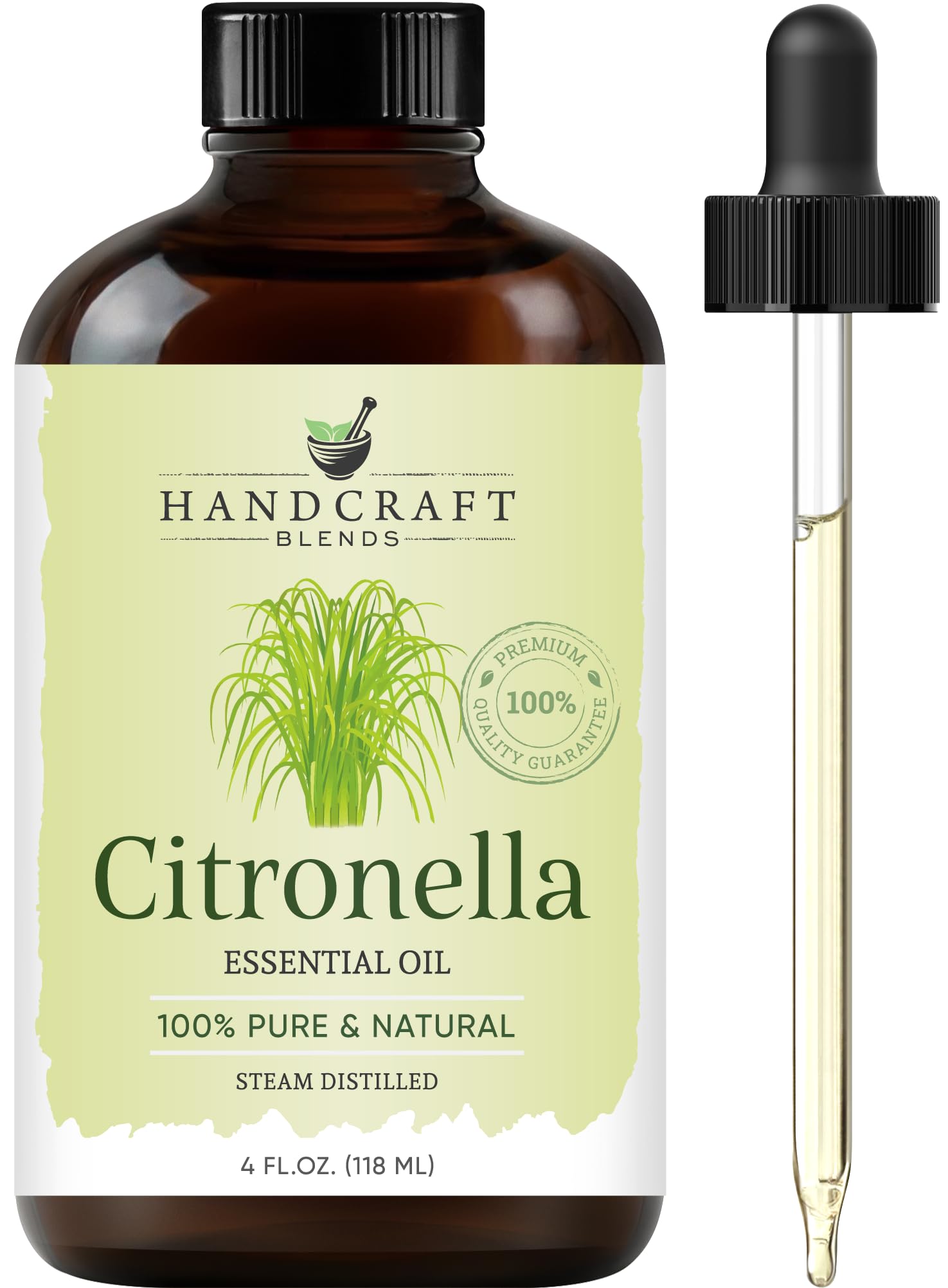 Handcraft Blends Citronella Essential Oil – 4 oz – Pure & Natural Premium Grade