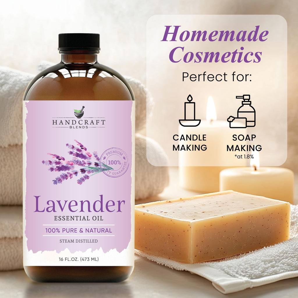 Handcraft Blends Lavender Essential Oil – 16 fl oz | 100% Pure & Natural