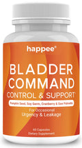 Happee Bladder Command - Bladder Control Supplement for Women & Men, 60 Capsules