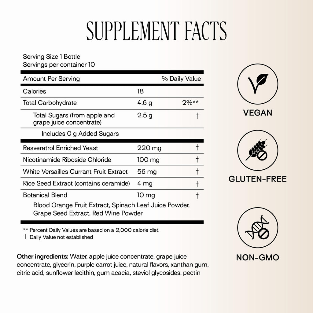 Happy Aging Liquid NAD+ Shot — Liposomal NR + Resveratrol, Twice-Weekly (30 Shots)