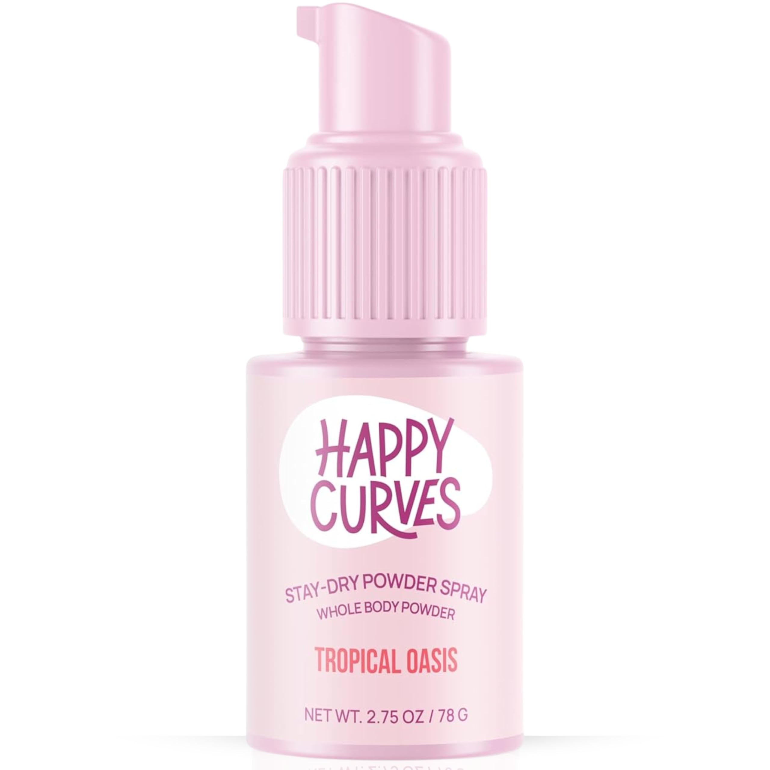 HAPPY CURVES Comfort Powder – Talc-Free Anti-Chafe Powder for Inner Thighs & Private Areas | Tropical Oasis