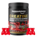 Happyummmm Creatine Monohydrate Gummies 2.5g per Gummy - Strawberry 90 ct | Vegan, Gluten-Free, Non-GMO