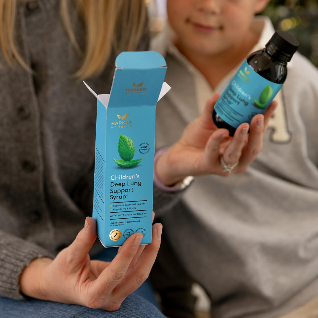 Harker Herbals Children's Deep Lung Support Syrup - Plant-Based, Natural Mint
