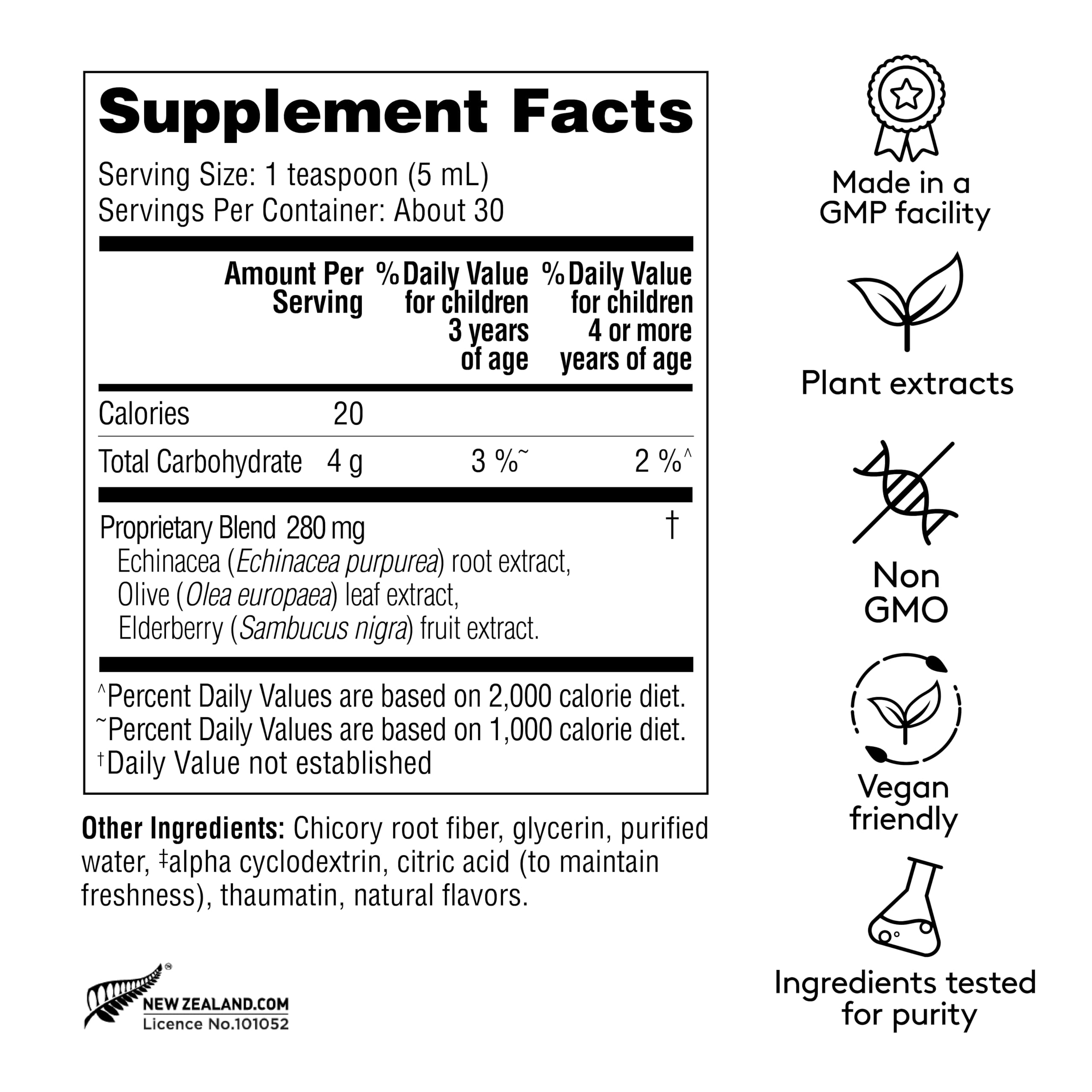 Harker Herbals Children's Immune & Wellbeing Herbal Syrup | Daily Immunity with Elderberry, Echinacea & Olive Leaf (5.1 fl oz)