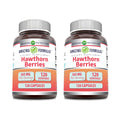 Amazing Formulas Hawthorn Berries Supplement – 565 mg, 2 Pack, 120 Capsules, Non-GMO, Gluten-Free, Made in USA