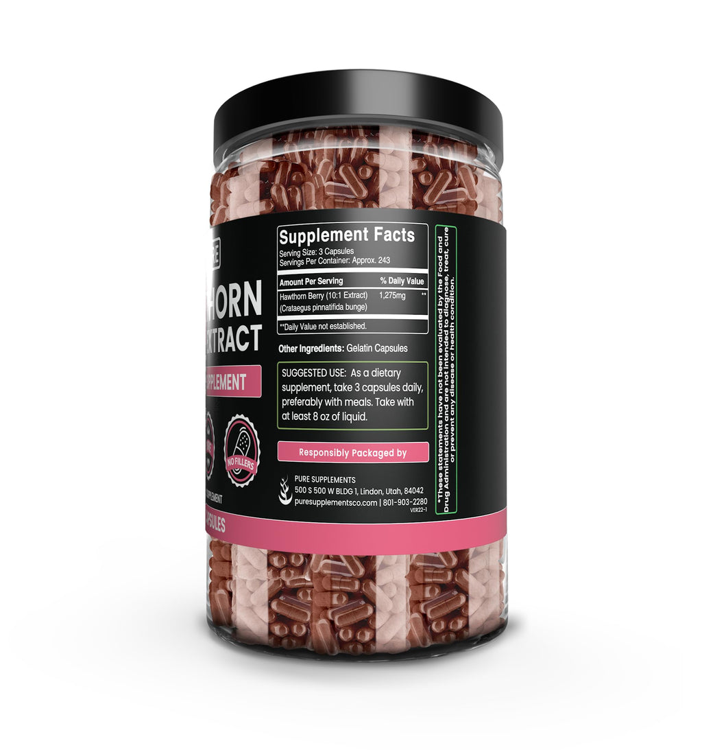 Pure Original Ingredients Hawthorn Berry Extract (730 Capsules) Pure & Natural, No Additives Or Fillers