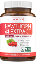 Super Potent Hawthorn Berry Extract Capsules – Heart Health, Digestive Support, Vegan, Non-GMO, Gluten Free (2-Month Supply)