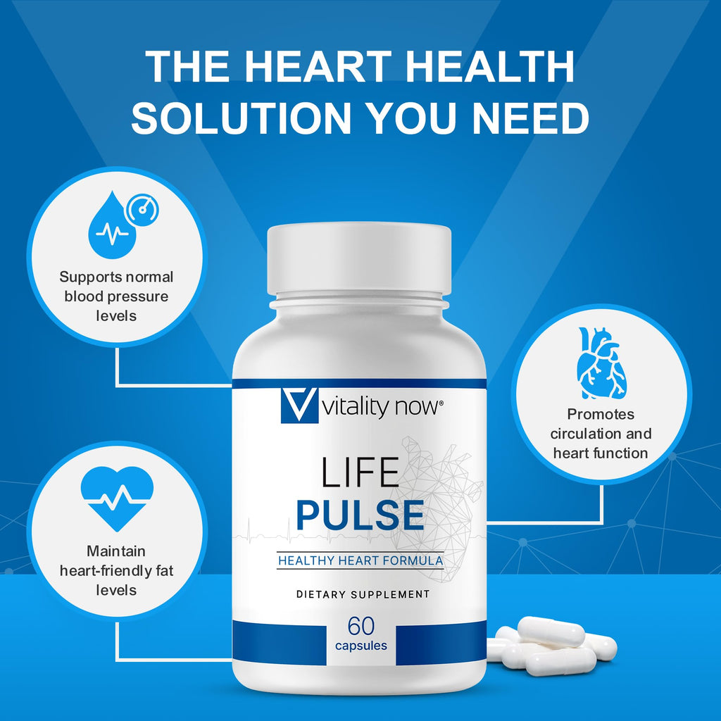 Vitality Now Life Pulse – Natural Heart Health Supplement | 7 Power Ingredients