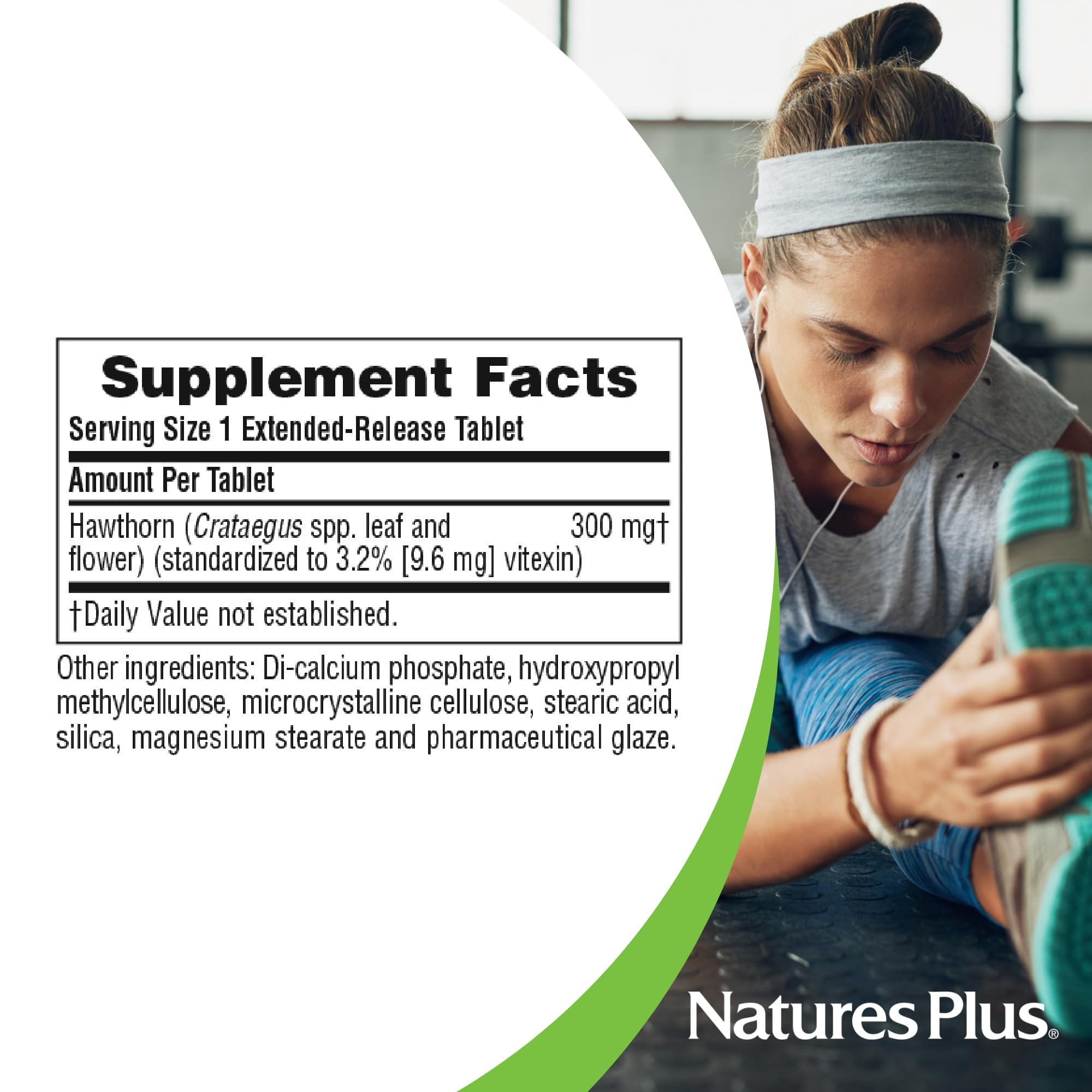 Extended Release Hawthorne Tablets by NaturesPlus | Herbal Actives