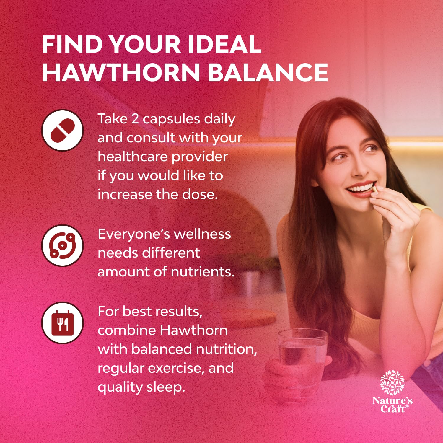 High Strength Hawthorn Berry Capsules - 4:1 Leaf & Flower Extract for Heart Health | 120 Count