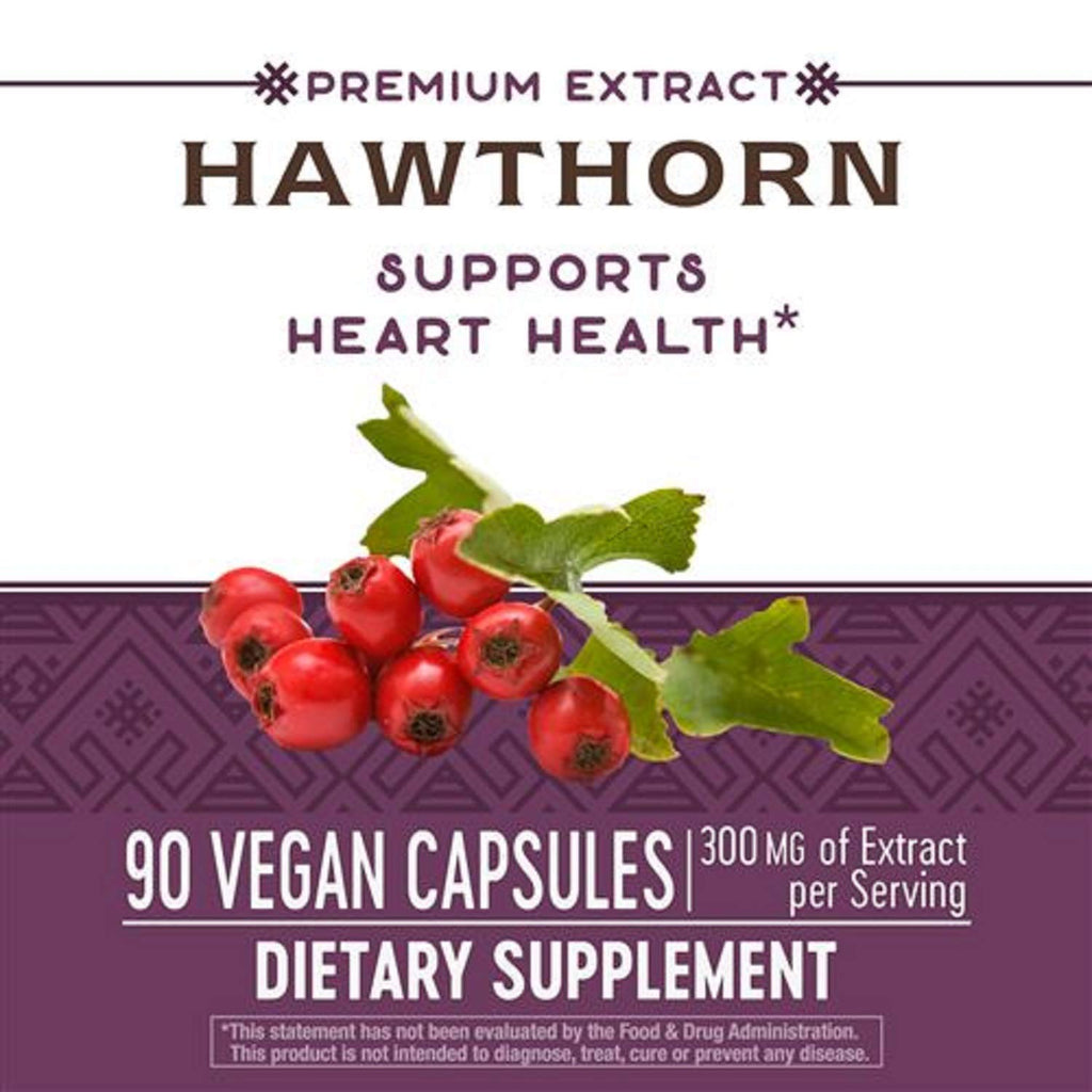 Hawthorn Standardized Extract - 90 Capsules | Heart Health Support