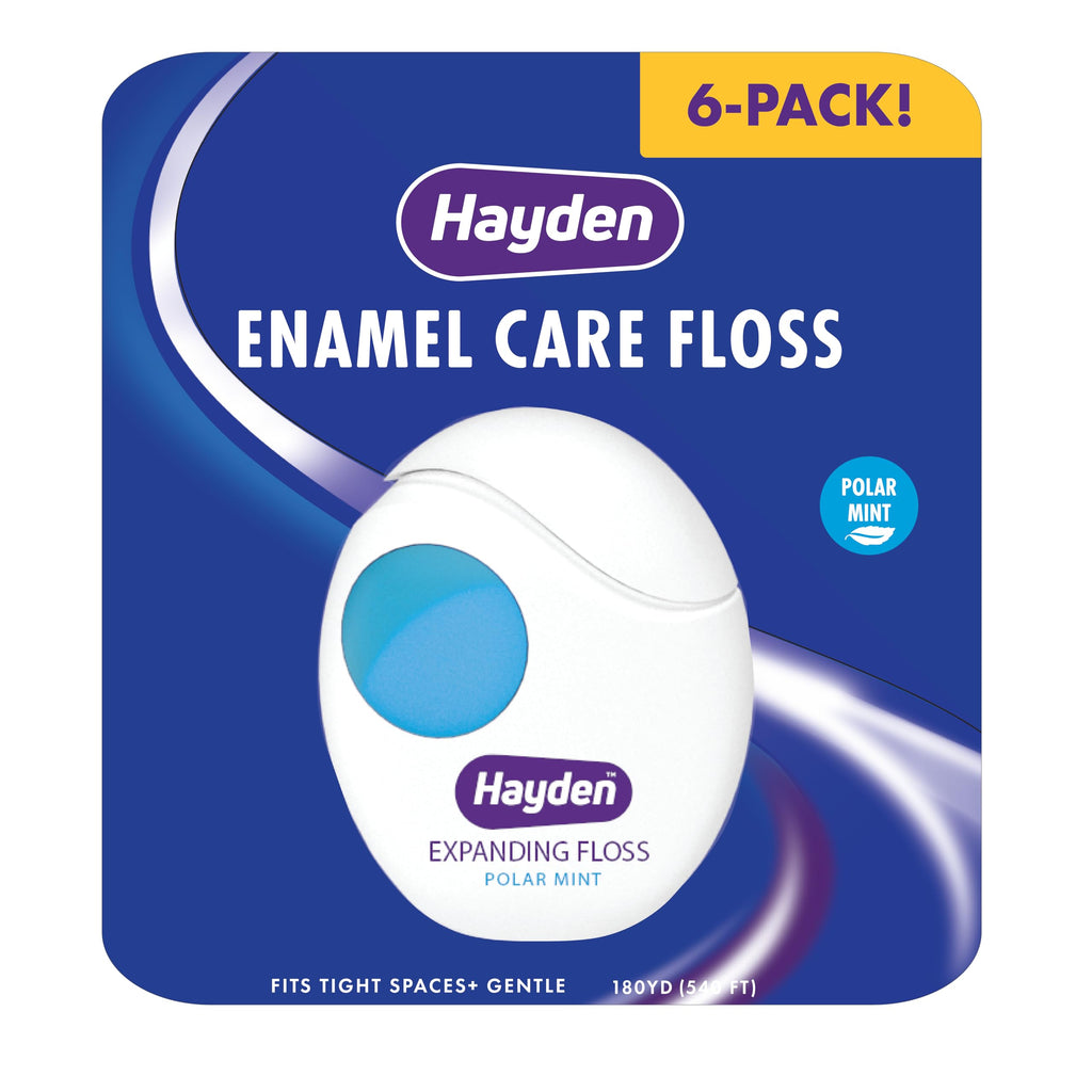 Hayden Enamel Care Dental Floss – Sensitive Gums, Mint, 30 Yards x6