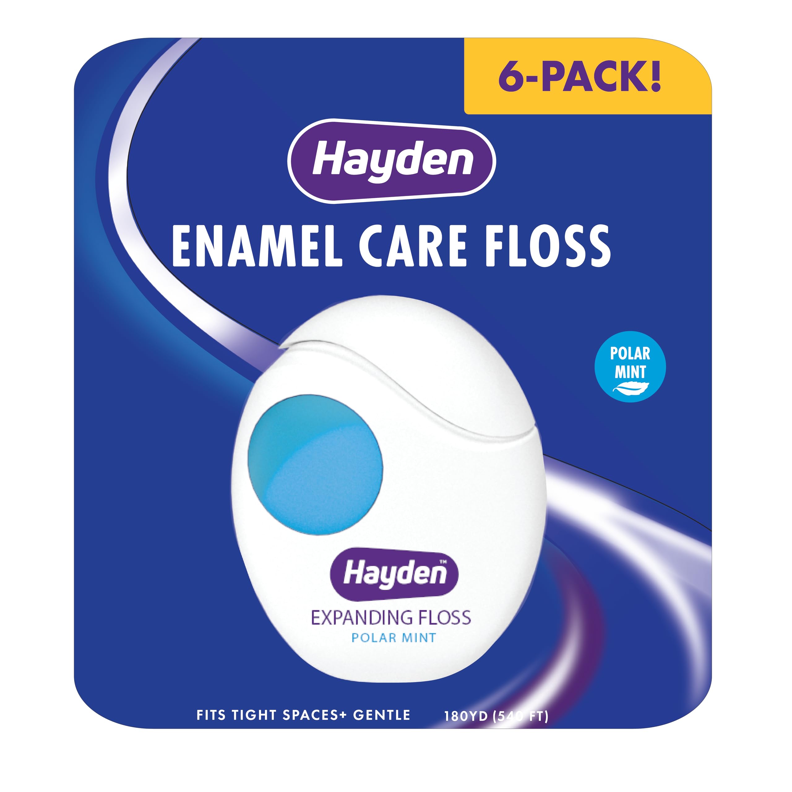Hayden Enamel Care Dental Floss – Sensitive Gums, Mint, 30 Yards x6