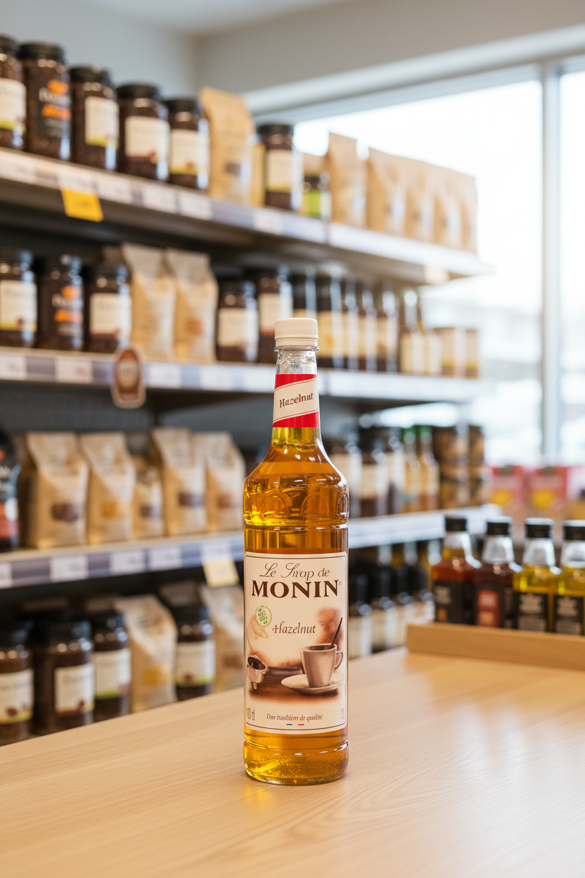 6 x Monin Nut Free Hazelnut Syrup - 1 Litre