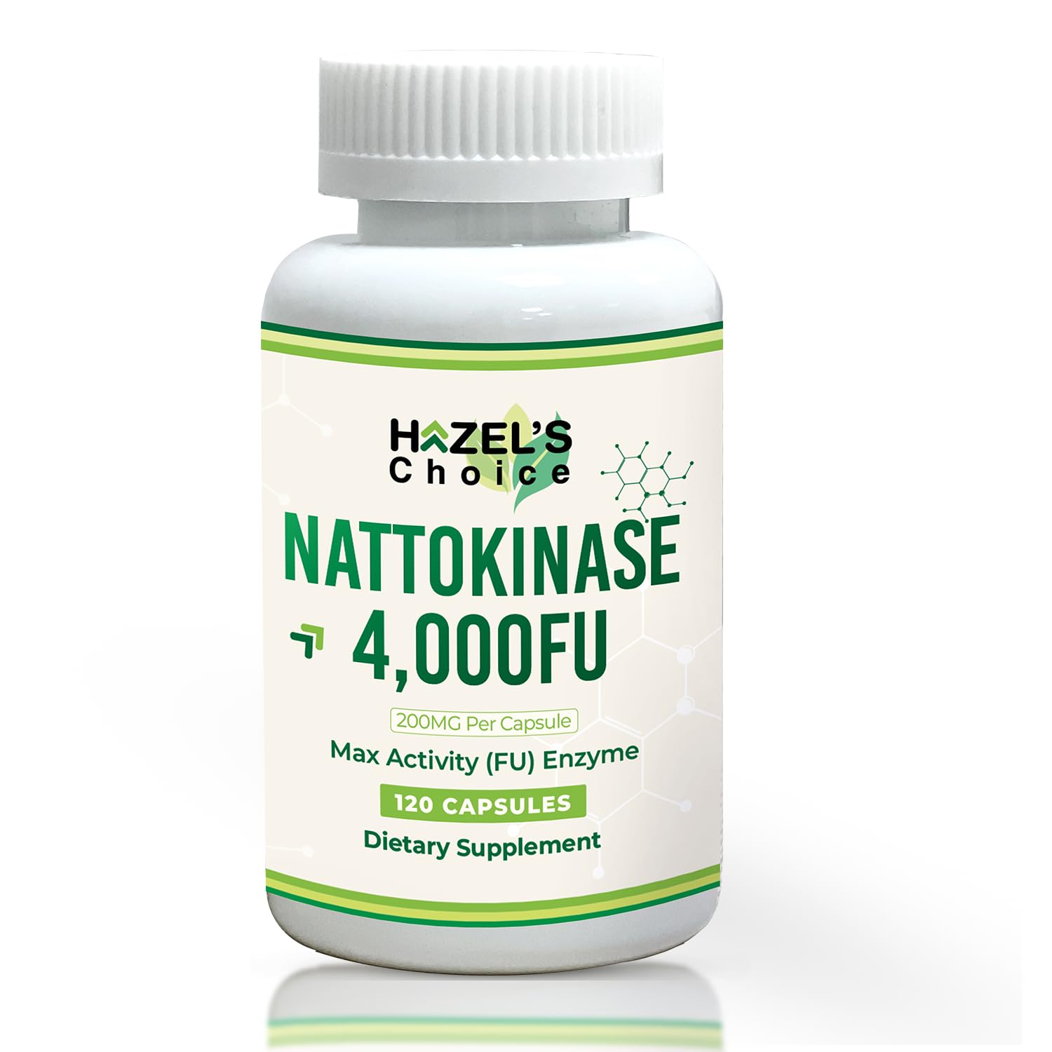 Hazel's Choice Nattokinase 4000 FU – 120 Capsules | 200 mg per Capsule | Non-GMO & Gluten-Free