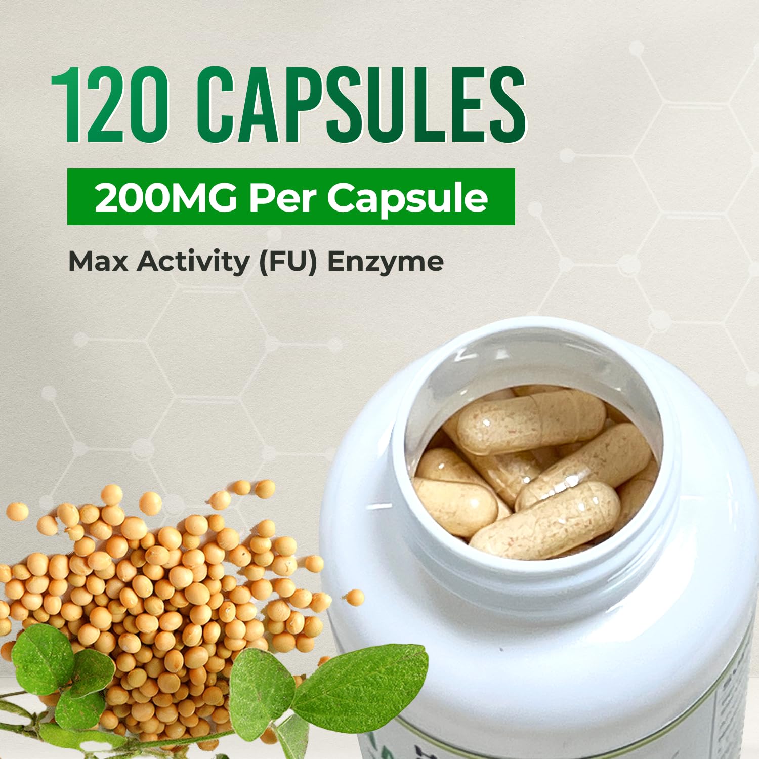 Hazel's Choice Nattokinase 4000 FU – 120 Capsules | 200 mg per Capsule | Non-GMO & Gluten-Free