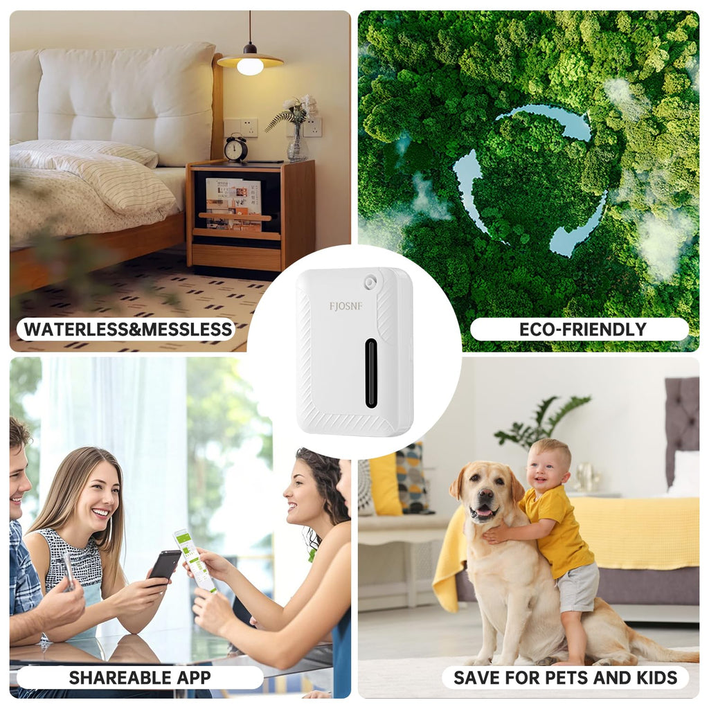 HCZMOPTP 2025 Waterless Diffuser – 2200 Sq Ft Coverage, 250ml, Bluetooth & WiFi App Control