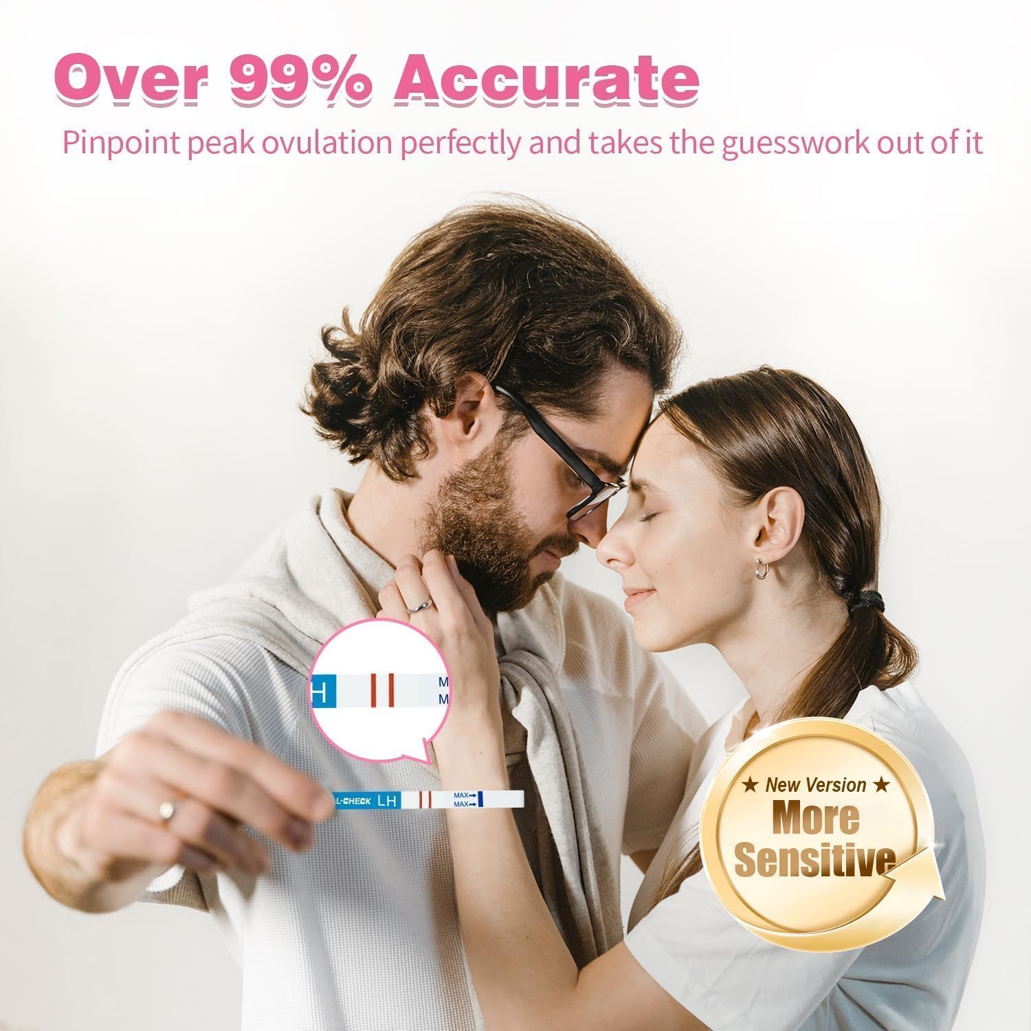HEAL-CHECK 40 Count Ovulation Test Strips with Cups – Ovulation Predictor Kit, Bulk LH Tests for Home