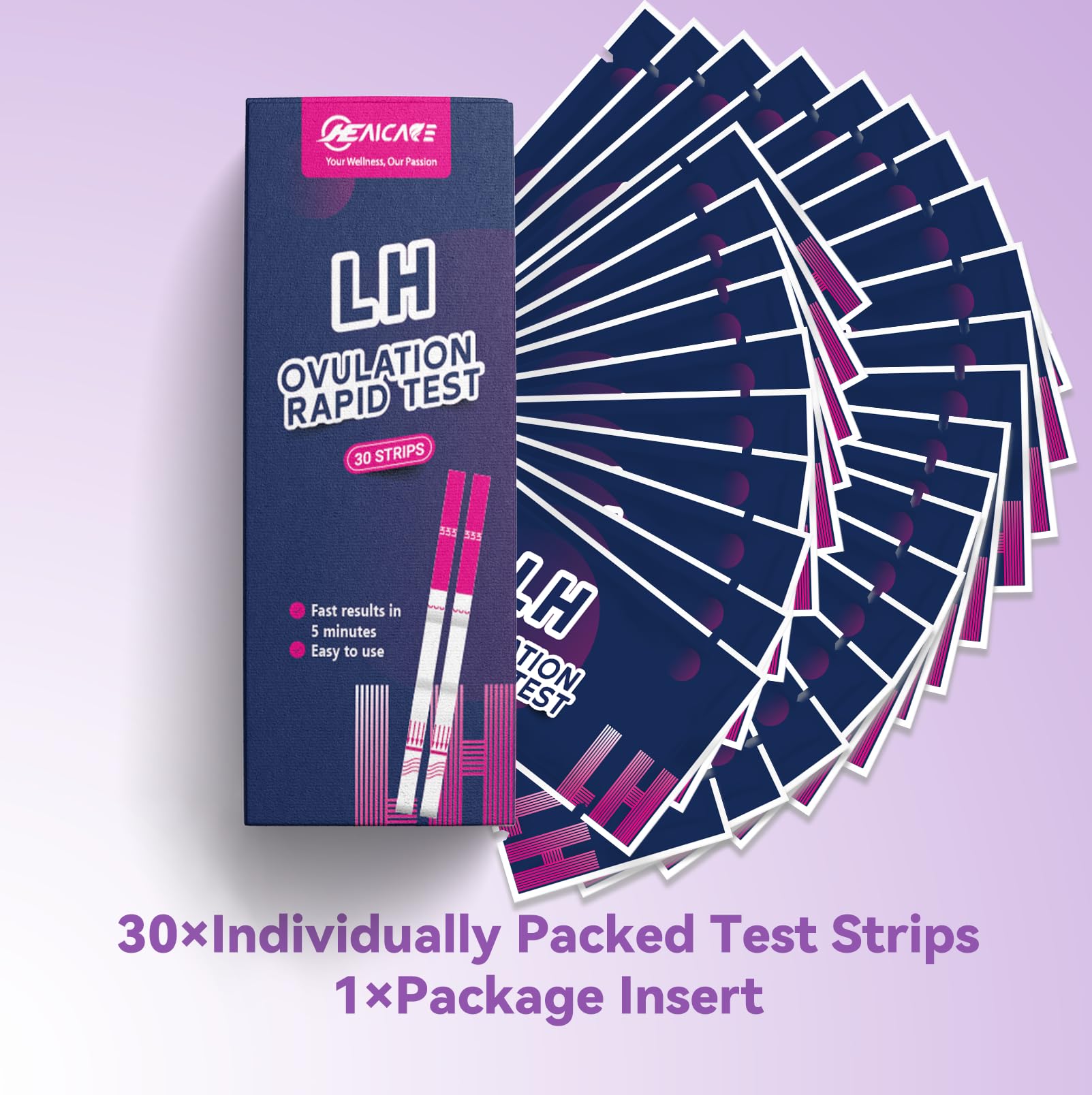 HealCare Ovulation Test Strips – LH-30 Tests for Fertility & Hormone Health