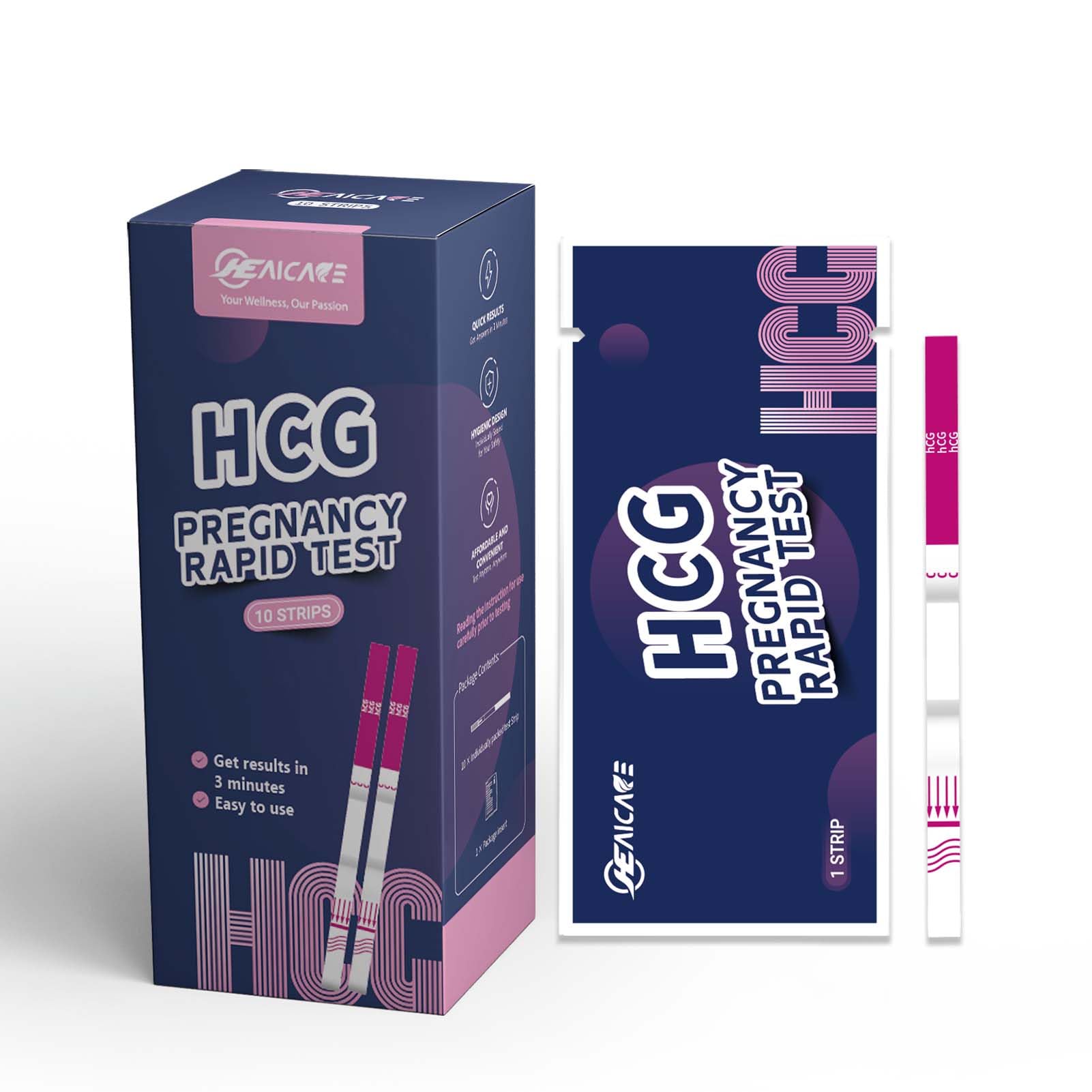 HealCare Pregnancy Test – Ultra-Sensitive 10 MIU/ml, Early Detection in 3 Minutes (10 Pieces)