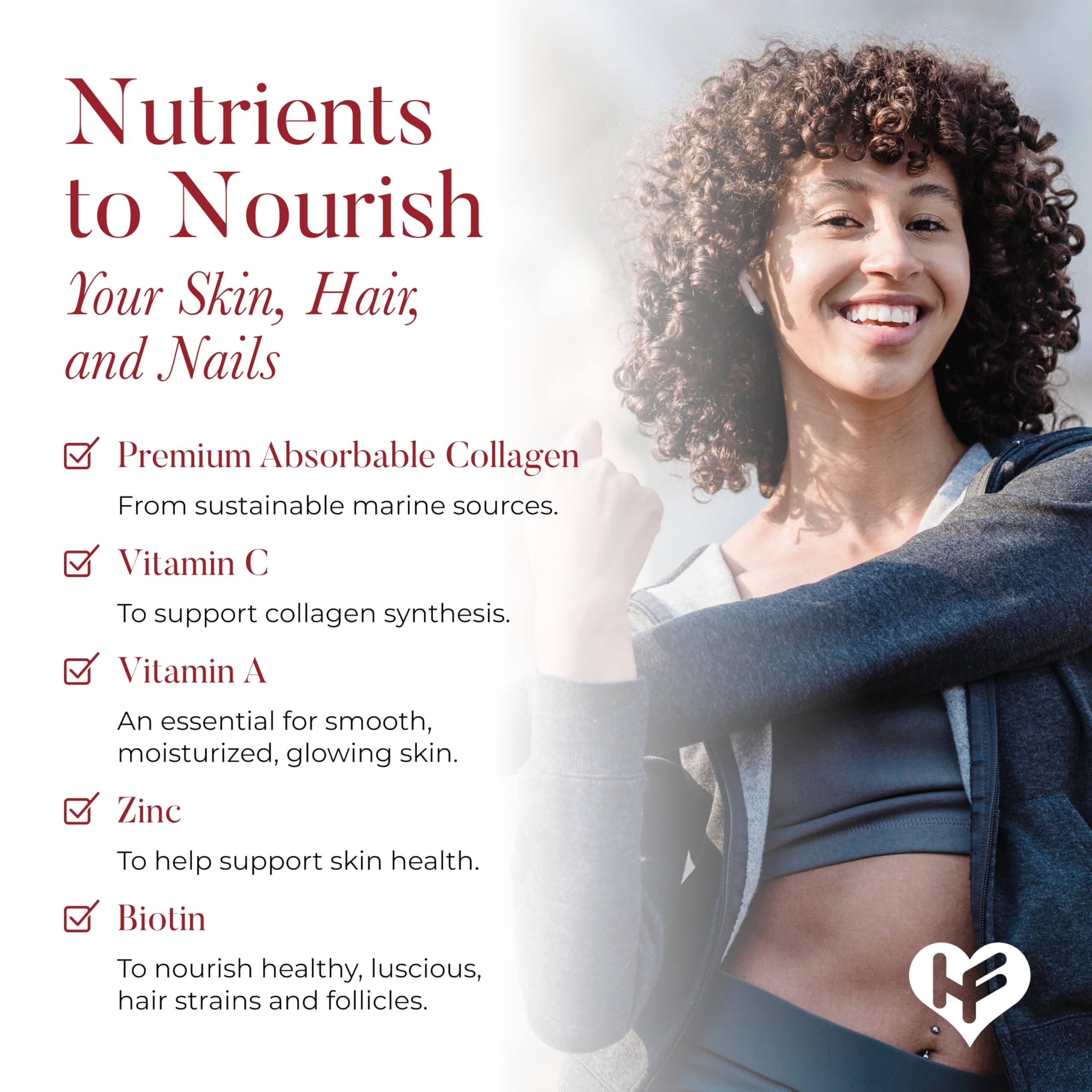 HealFast Rejuvenate Collagen Gummies – Biotin, Zinc & Vitamins (60 Count)