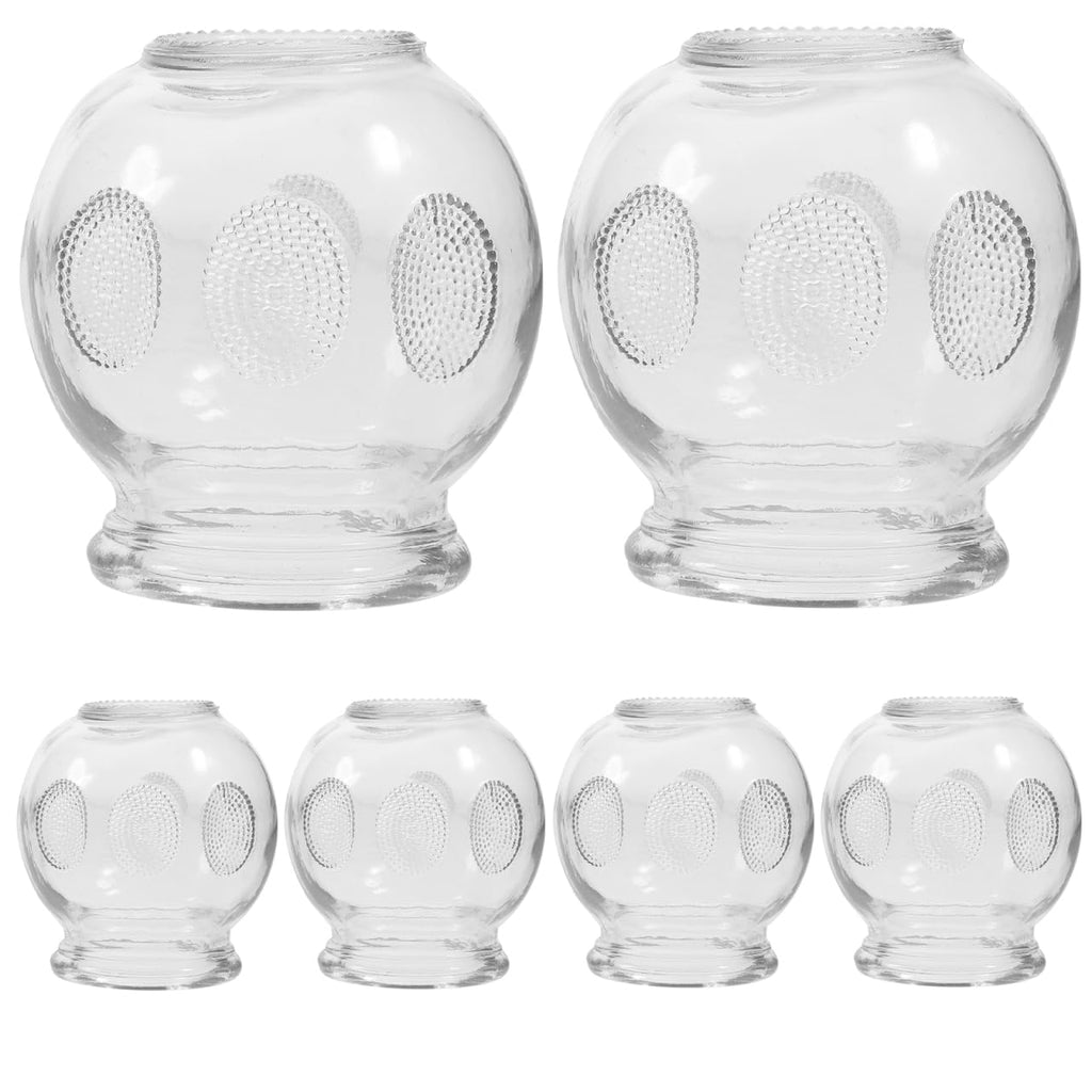 Healifty 6Pcs Glass Cupping Therapy Set – Vacuum Cupping for Massage & Fatigue Relief (No. 2)