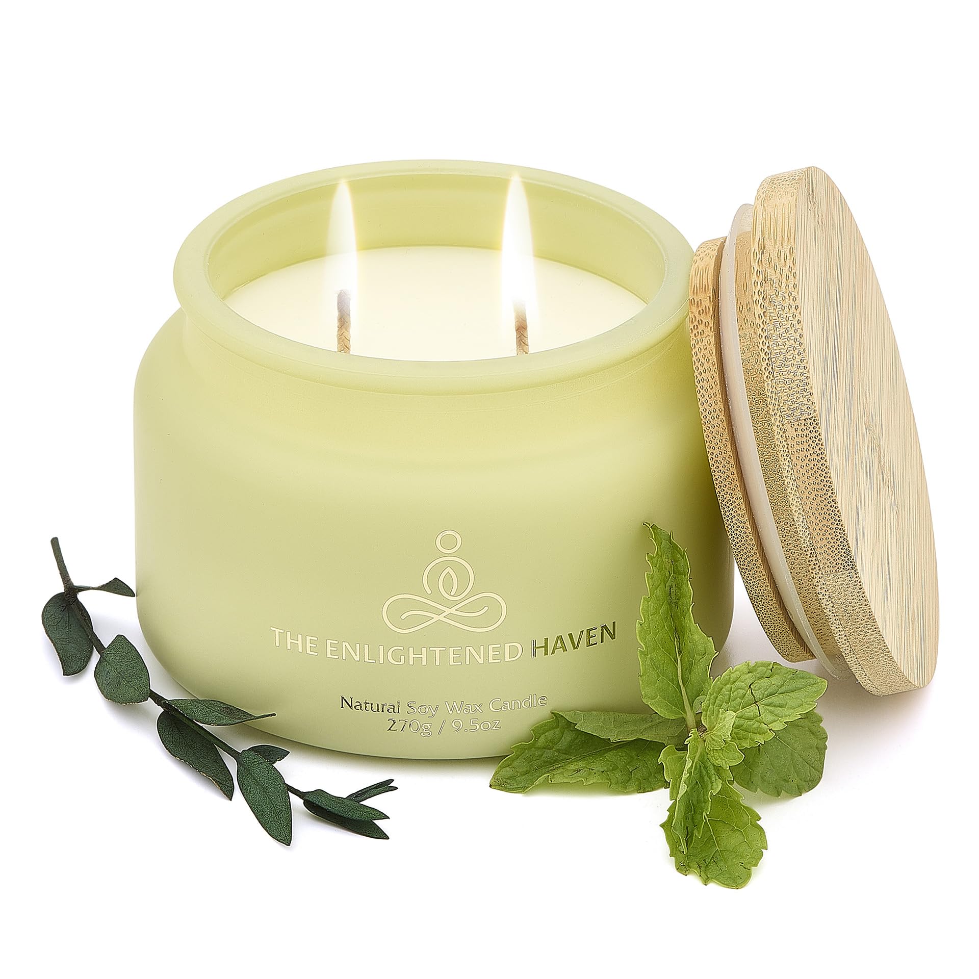 Healing 2-Wick Soy Candle – Eucalyptus & Peppermint | 9.5 oz