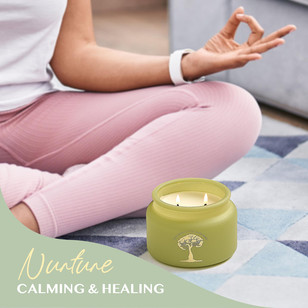 Healing 2-Wick Soy Candle – Eucalyptus & Peppermint | 9.5 oz
