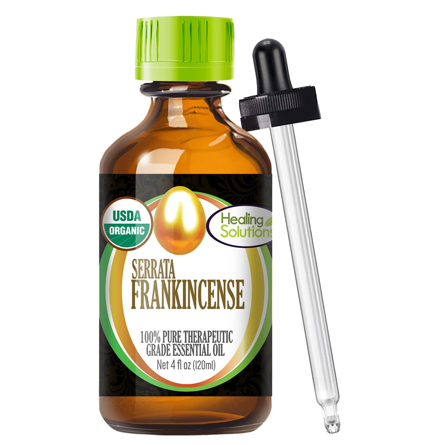 Healing Solutions HSO Organic Frankincense Essential Oil - 4 oz / 120 ml