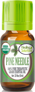 Healing Solutions Pine Needle Essential Oil - 0.33 oz / 10 ml, USDA Organic