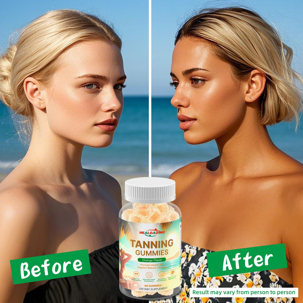 HEALOADING Tanning Gummies for Women – Daily Astaxanthin & Vitamin A for Natural Melanin Boost