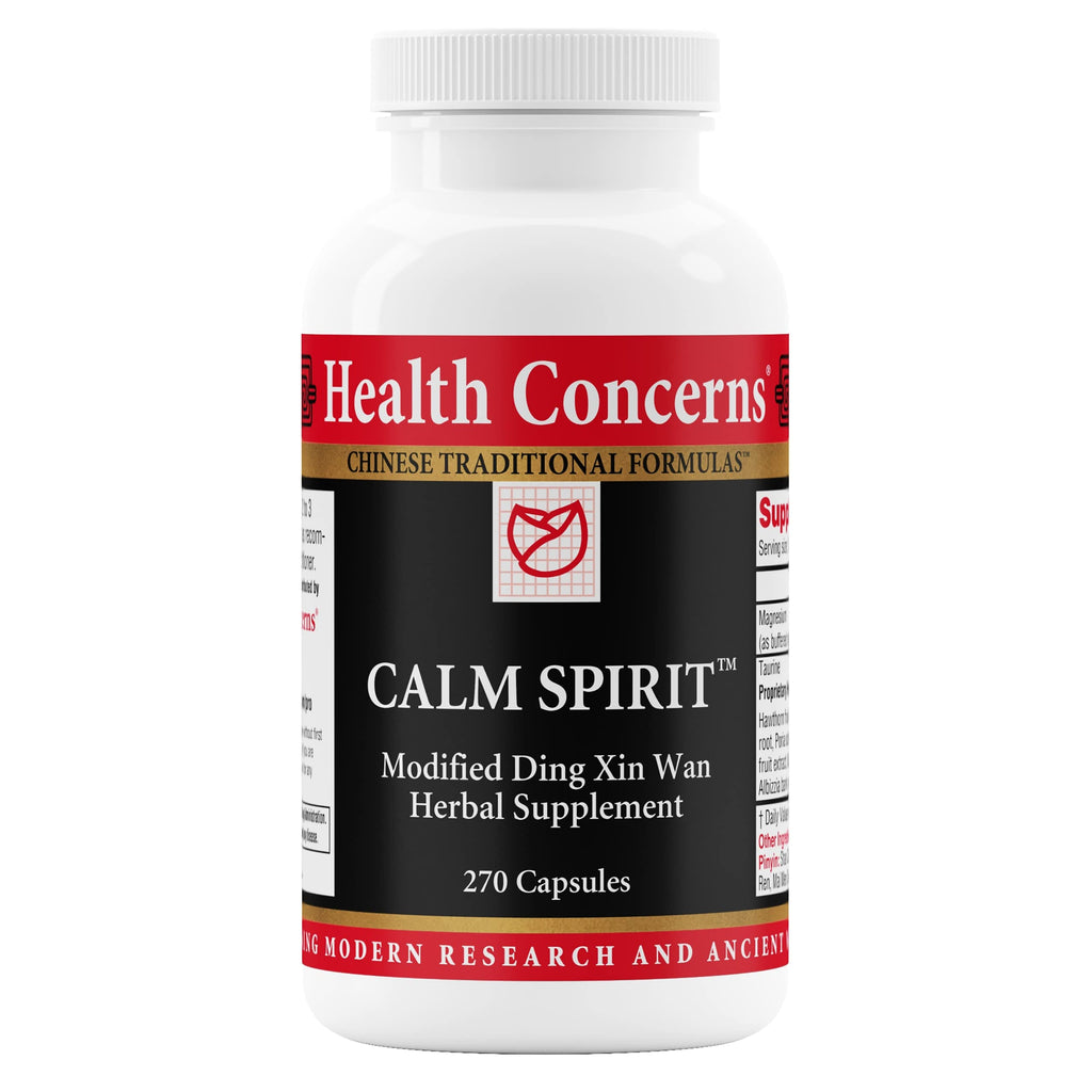 Health Concerns Calm Spirit – Stress Relief Supplement with Chinese Herbal Blend, Magnesium Glycinate & Taurine | 270 Capsules