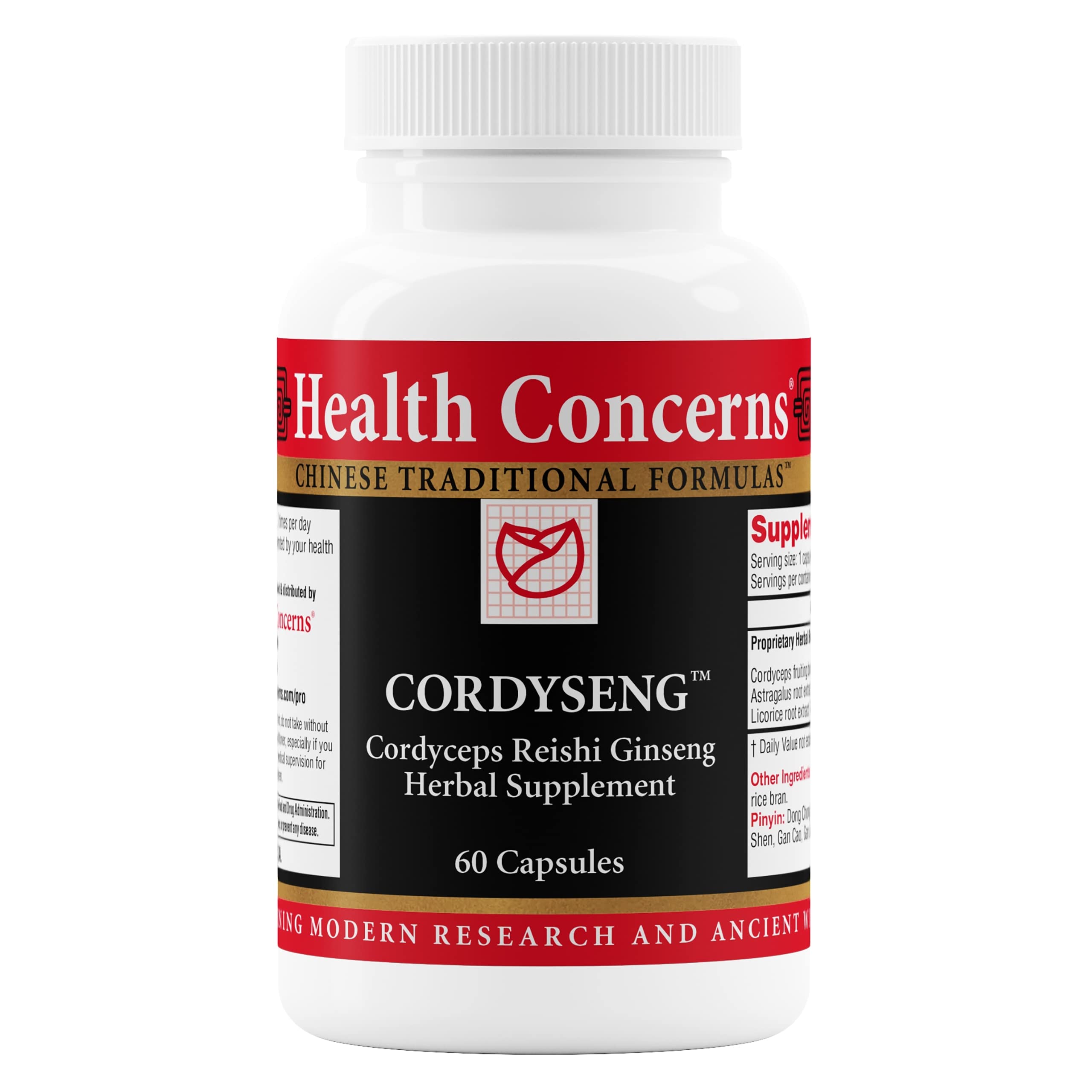 Health Concerns CordySeng – Immune Support with Cordyceps, Reishi, Ginseng, Astragalus (60 Capsules)