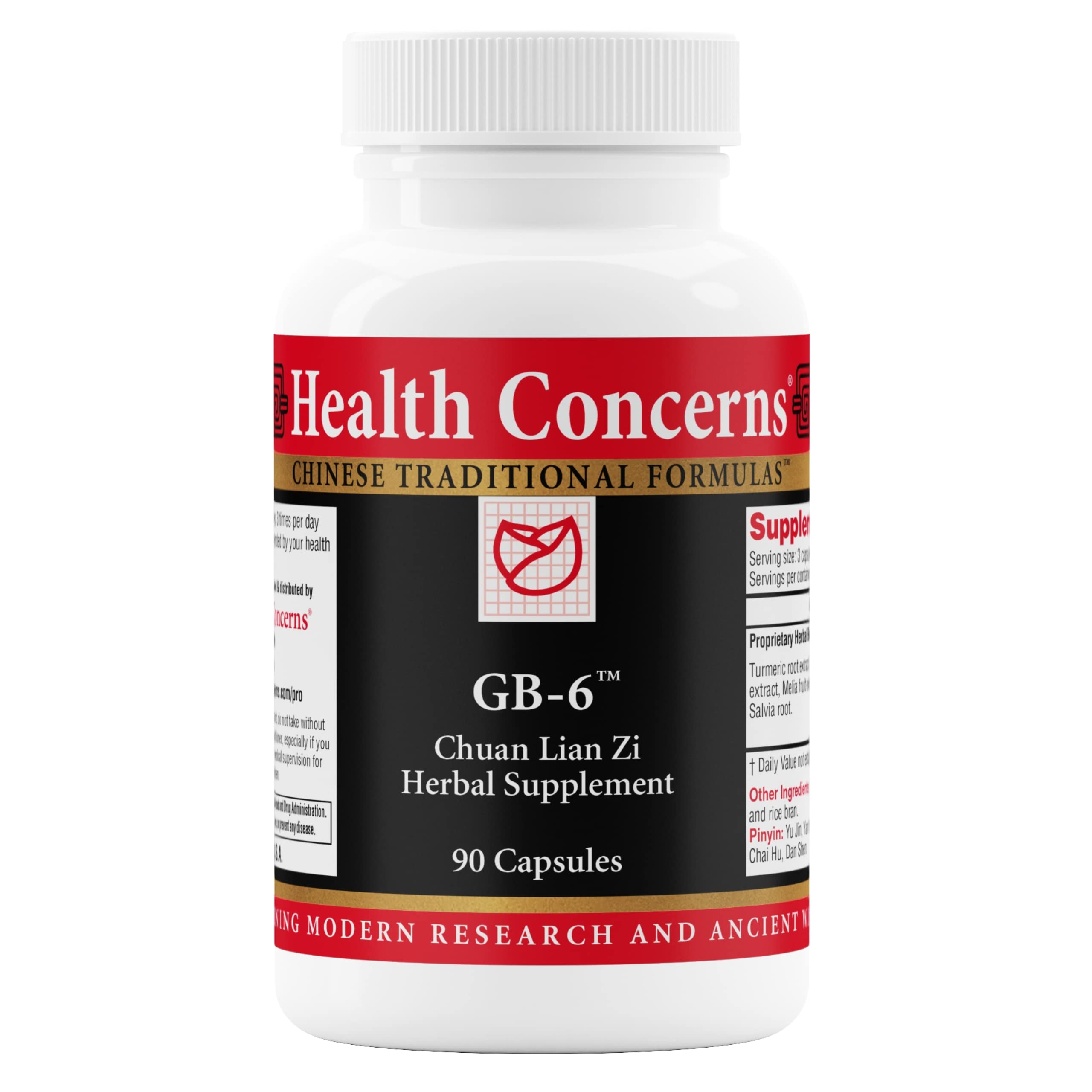 Health Concerns GB-6 Gallbladder Support – 90 Capsules | Chinese Herbal Formula