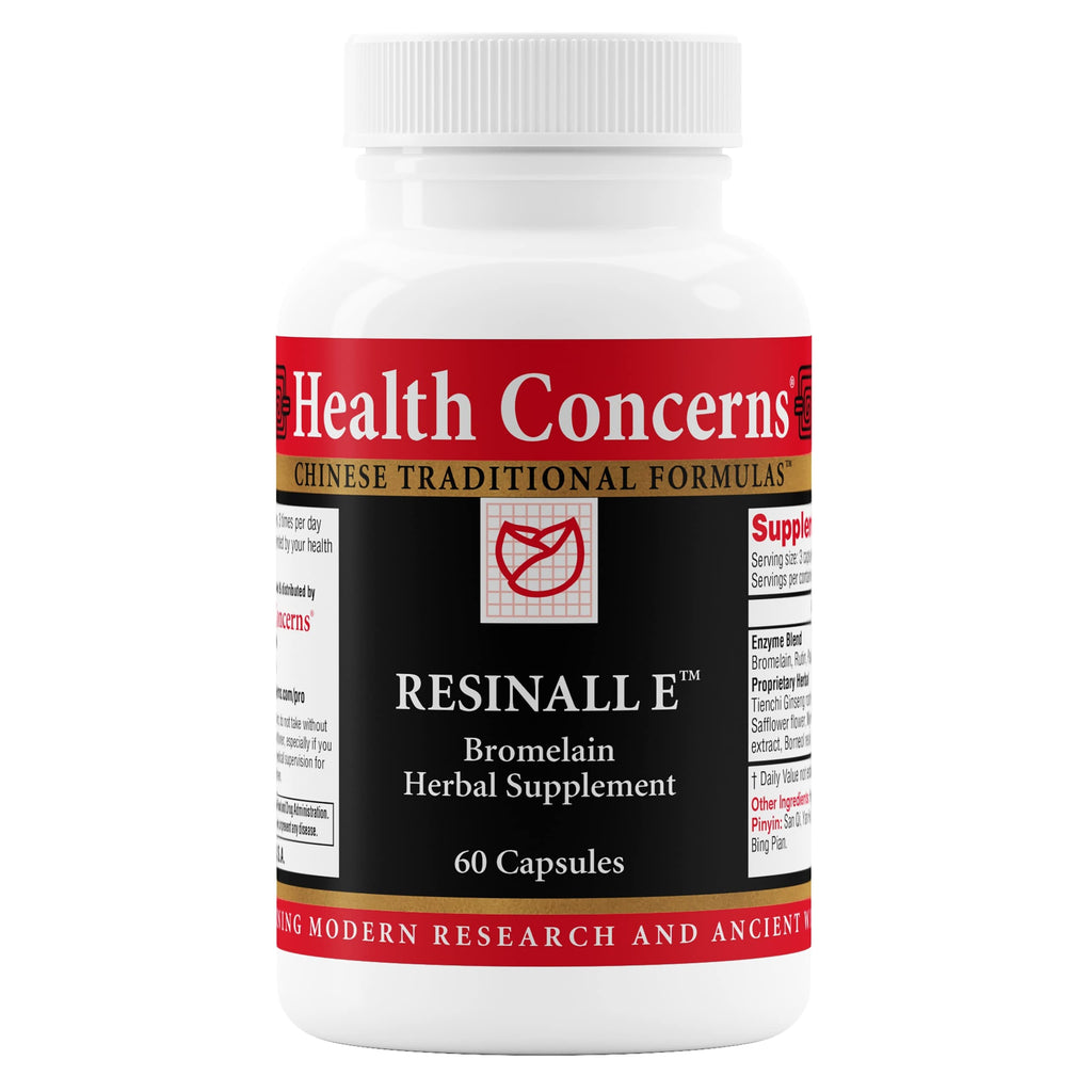 Health Concerns Resinall E Bromelain & Herbal Injury Recovery - 60 Capsules