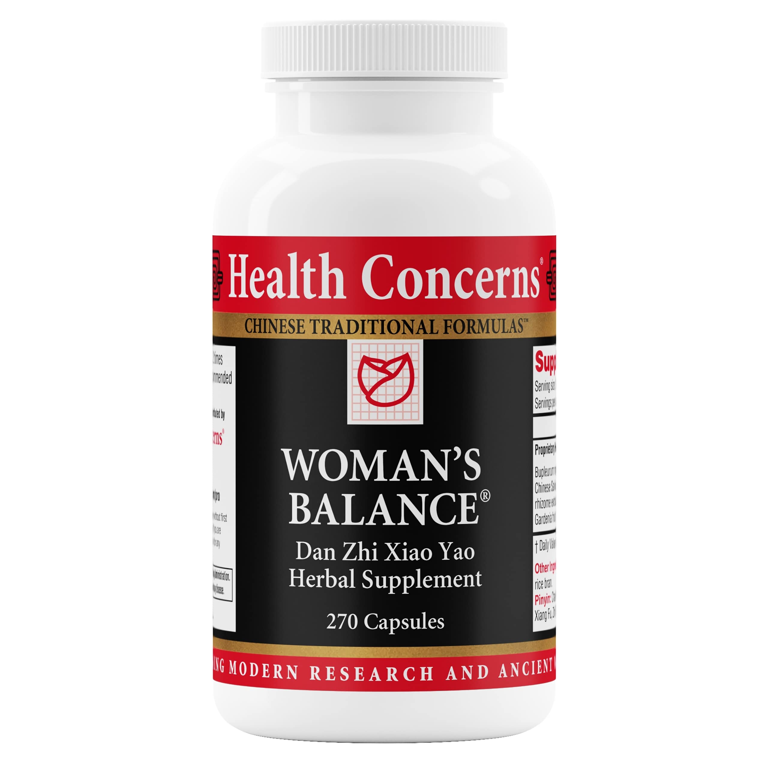 Health Concerns Women's Balance – PMS Relief & Hormone Support | Liver Qi & Spleen Health – Dan Zhi Xiao Yao Formula – 270 Capsules