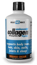HEALTH DIRECT – AminoSculpt Liquid Collagen Micropeptides – 28 FL Oz – 28 Servings – 10 Grams of Premium Medical-Grade Liquid Collagen for Women – Orange Cream