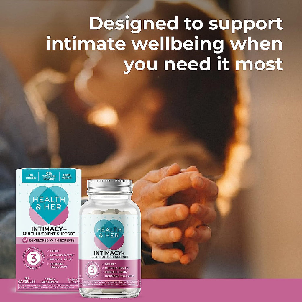 Health & Her Intimacy+ Multi-Nutrient Supplement for Women – Maca Root, Tribulus, Vegan (60 ct)