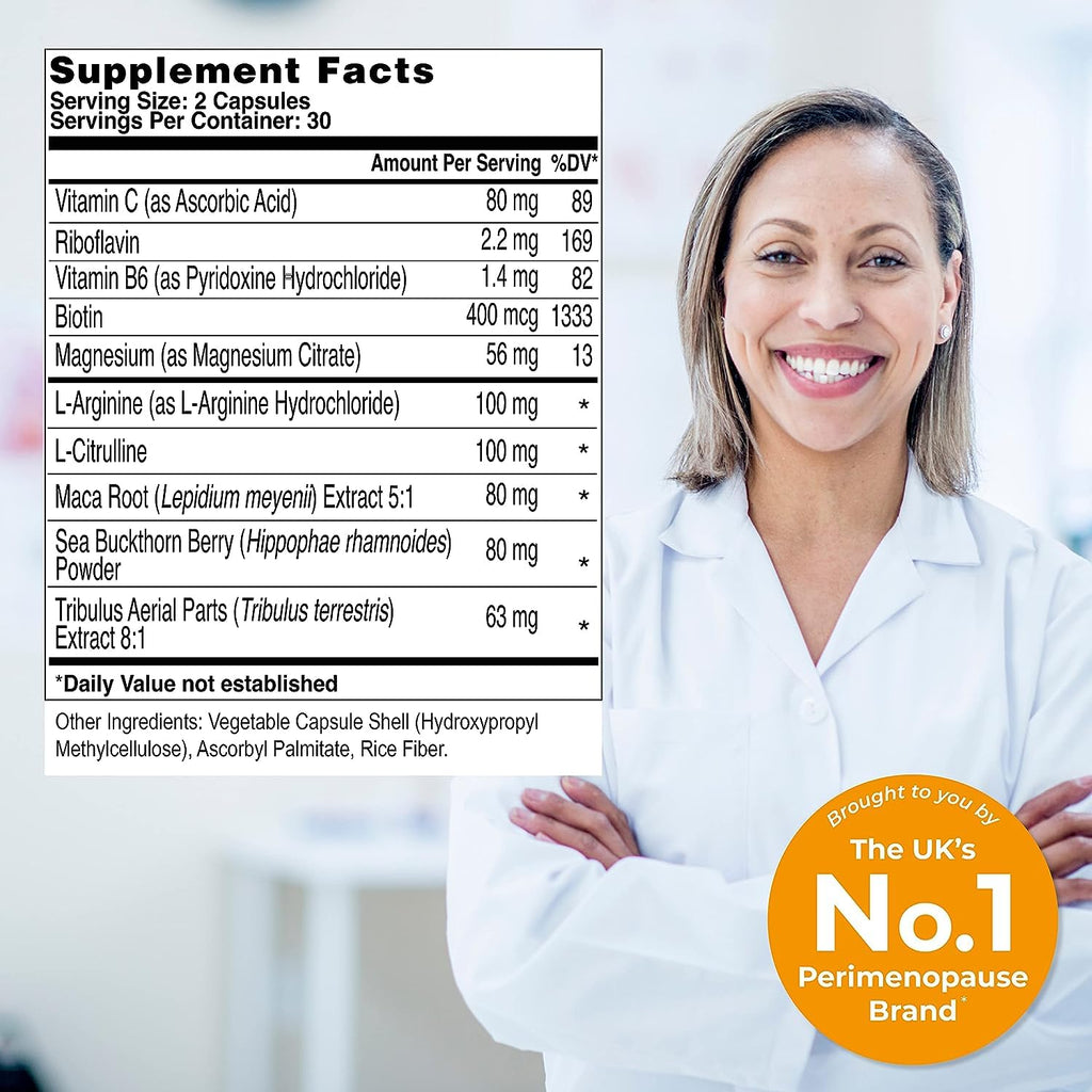 Health & Her Intimacy+ Multi-Nutrient Supplement for Women – Maca Root, Tribulus, Vegan (60 ct)