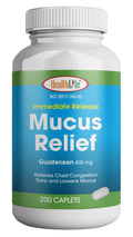 HEALTH LFE Mucus Relief Guaifenesin Caplets 400 mg – Fast Acting Expectorant, 200 Count