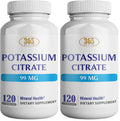 Potassium Citrate Capsule - Essential Electrolyte Support for Nerve, Muscle & Heart Health | 120 Capsules (Pack of 2)