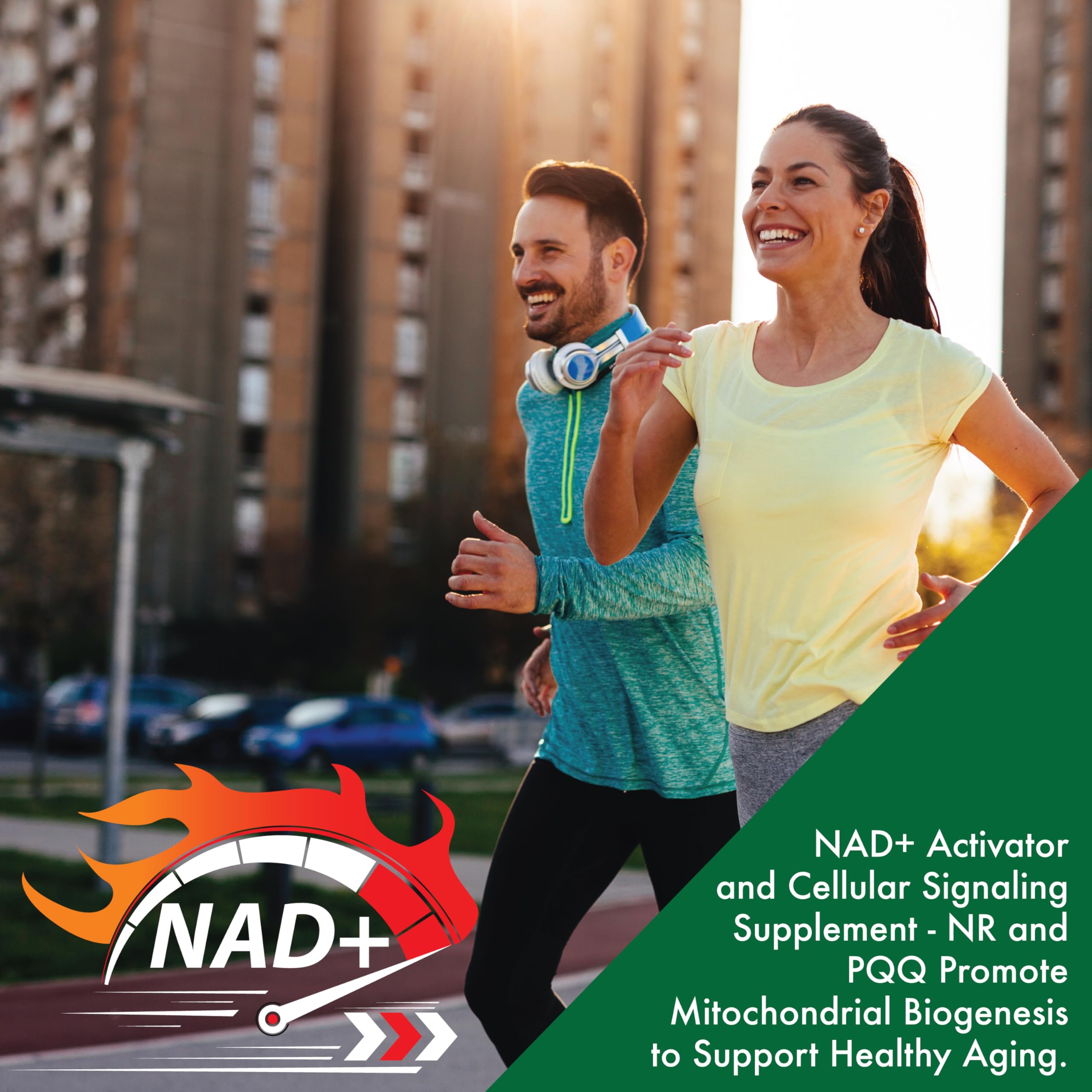 NAD+ Activator NR + PQQ - 300mg NR, 20mg PQQ | Pack of 60 | Non-GMO