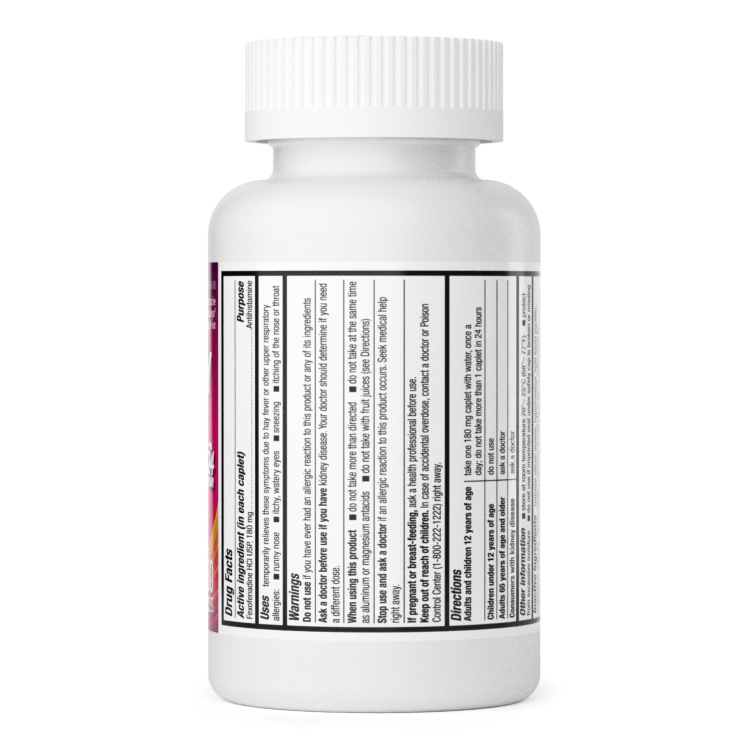 HealthA2Z Allergy Relief - Fexofenadine 180mg | 180 Caplets | 24-Hour Non-Drowsy Antihistamine