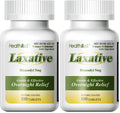 HealthA2Z Laxative Bisacodyl 5mg – 100 Count Bottles, Pack of 2 | Gentle Overnight Relief