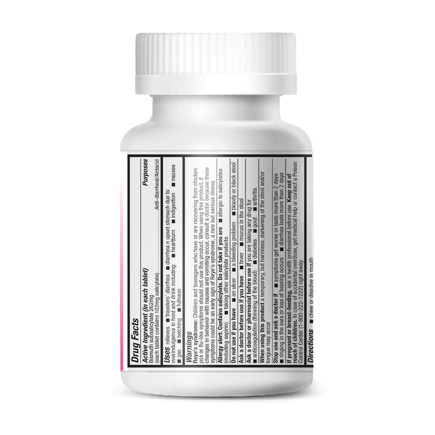 HealthA2Z Bismuth Subsalicylate 262mg | Multi-Symptom Digestive Relief (100 Count)
